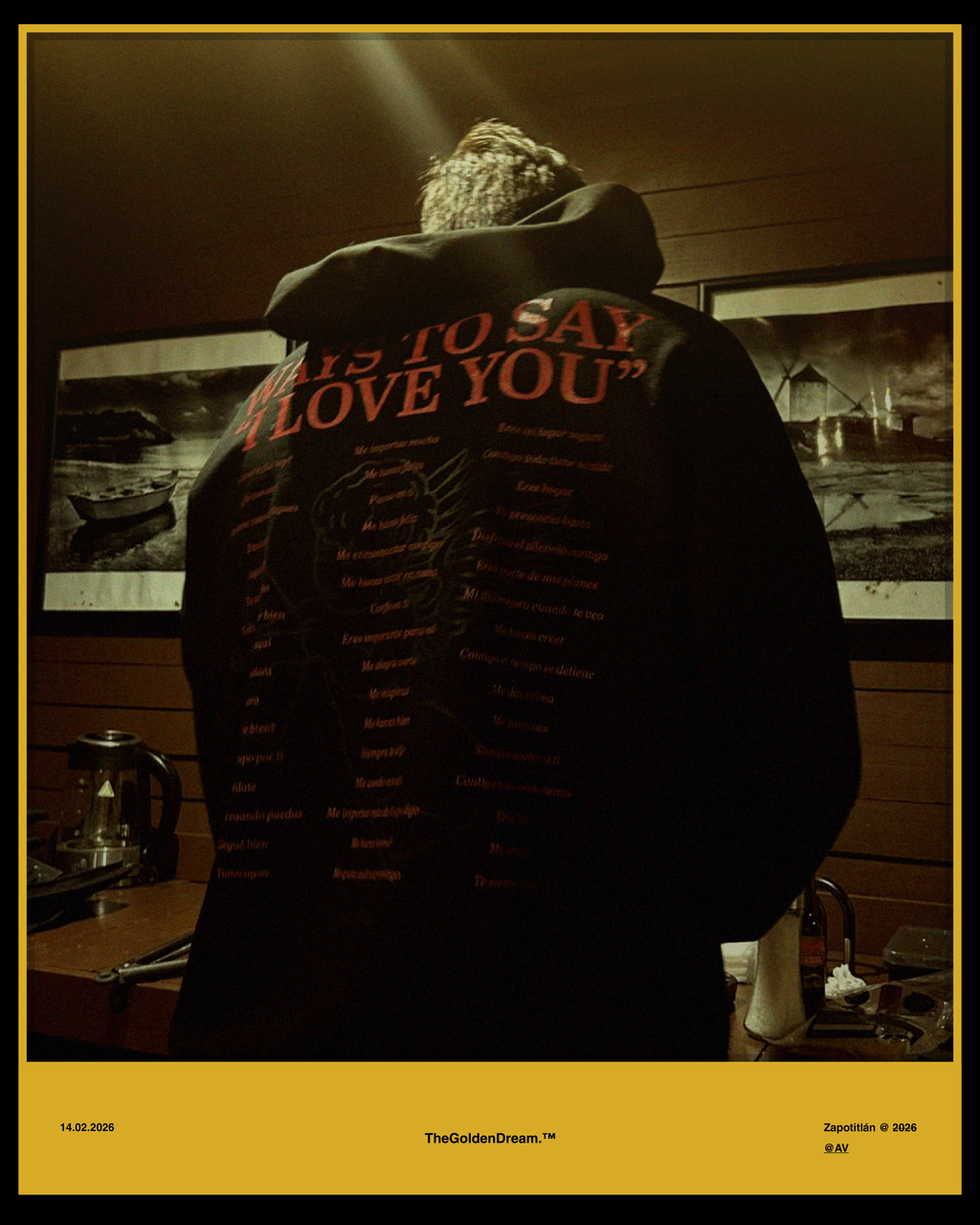 Ways To Say I Love You Hoodie Color Negro