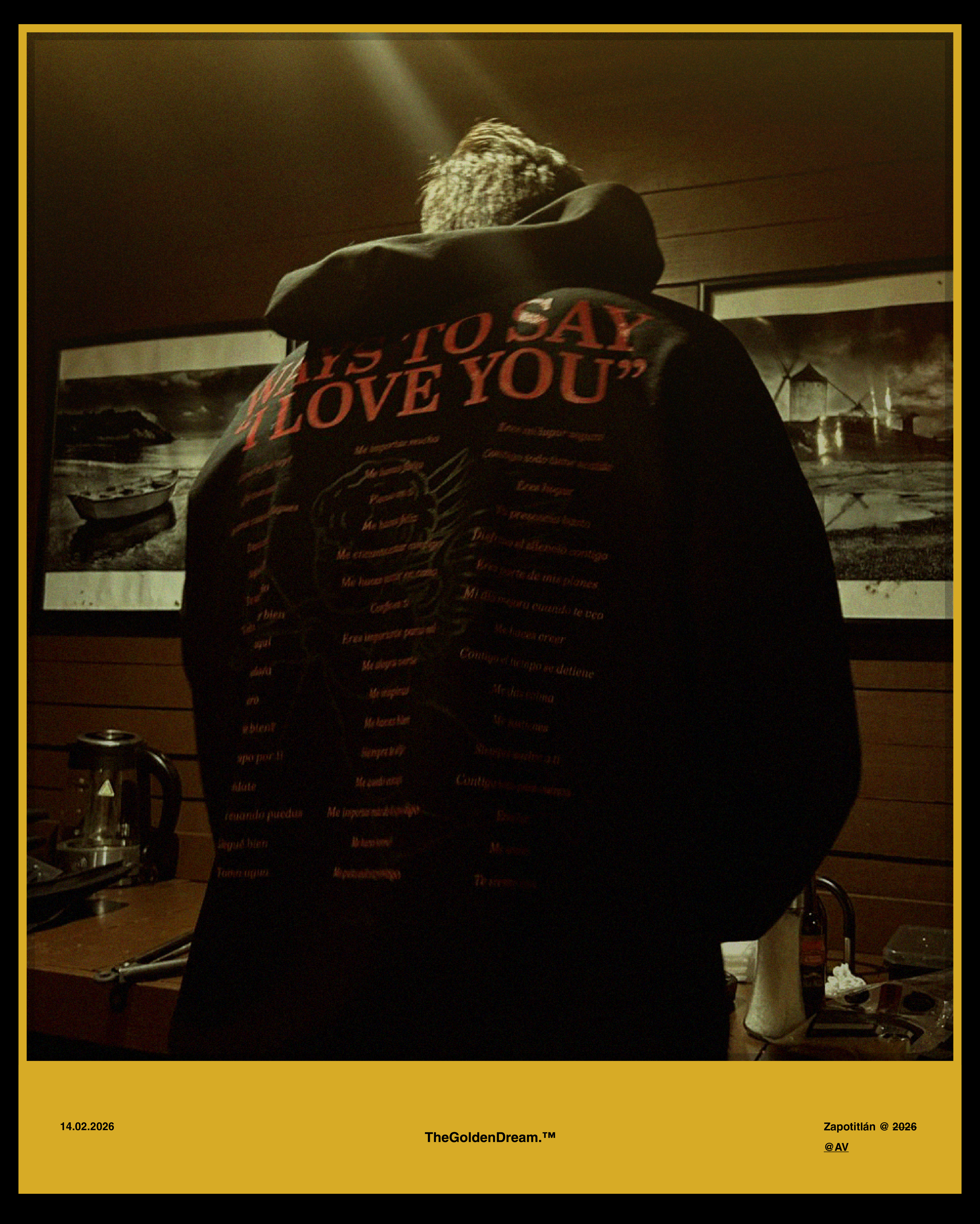 Ways To Say I Love You Hoodie Color Negro