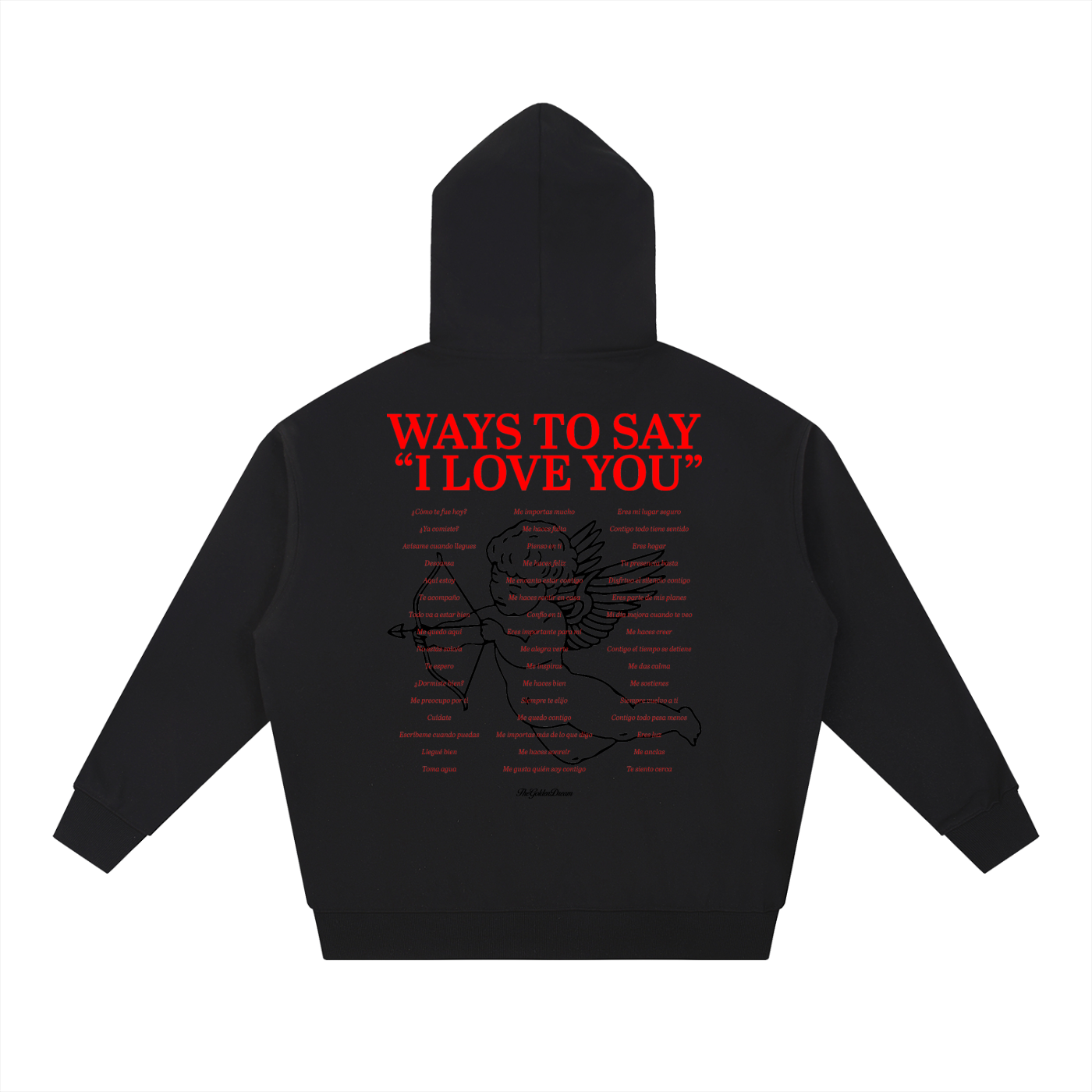 Ways To Say I Love You Hoodie Color Negro