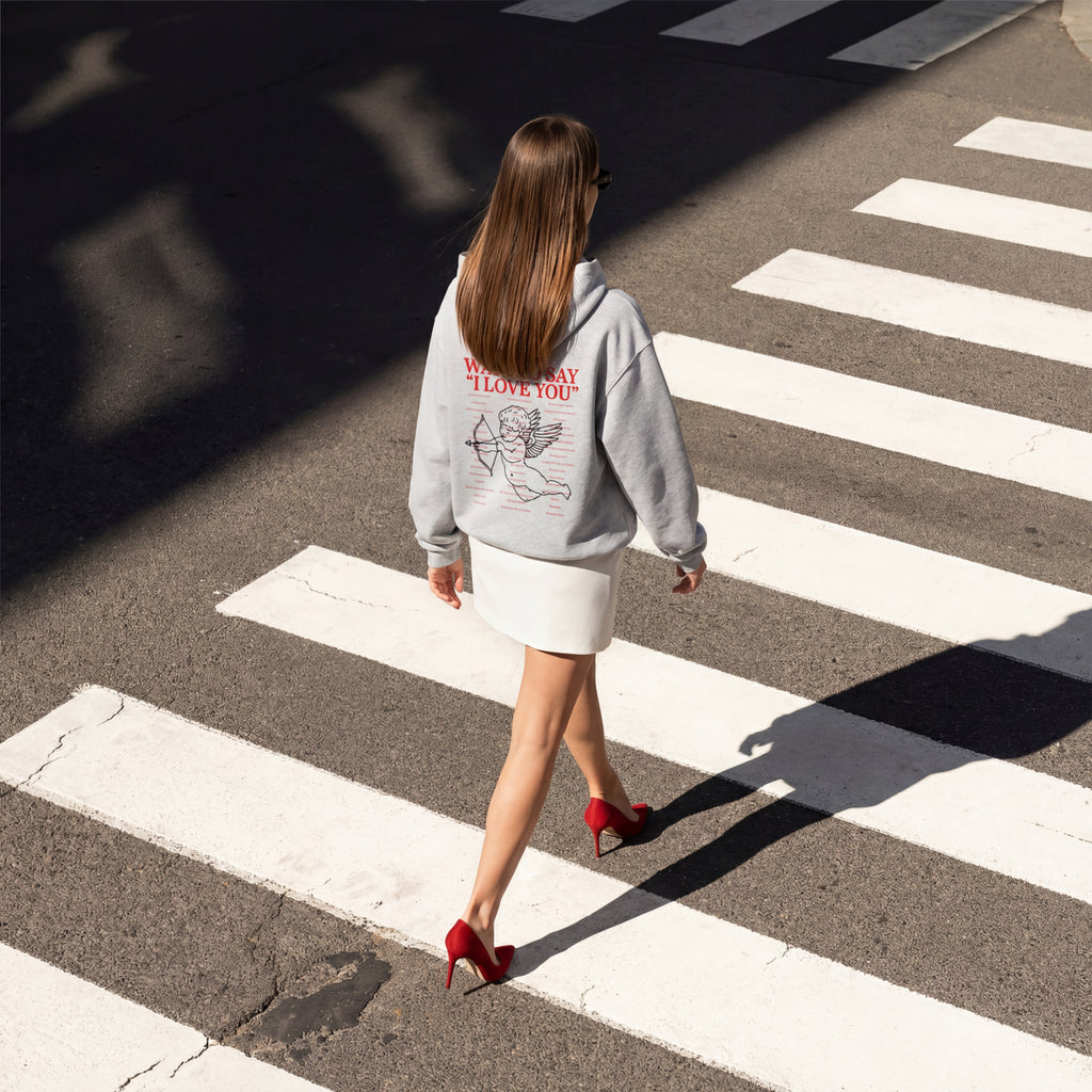 Ways To Say I Love You Hoodie Color Gris
